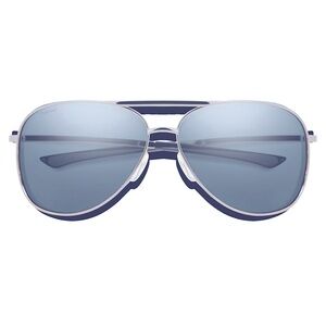 Brand New Smith “Serpico 2” Silver Aviator Sunglasses ChromaPop polarized lenses